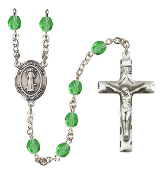 Silver-Plated 6mm San Francis  Engraved Catholic Rosaries
