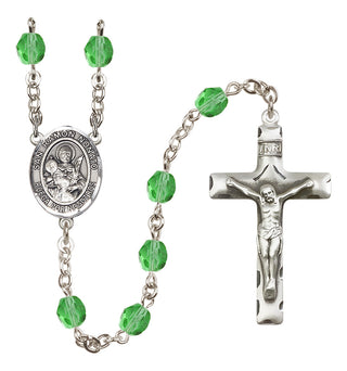 Silver-Plated 6mm San Ramon Nonato  Engraved Catholic Rosaries