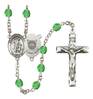 Silver-Plated 6mm Guardian Angel/Coast Guard Rosary