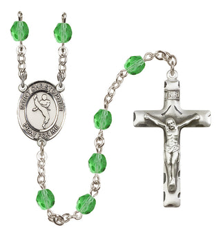 Silver-Plated 6mm Saint Christopher/Martial Arts Rosary