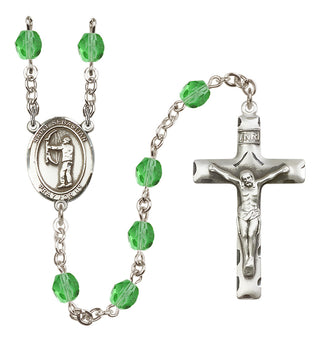 Silver-Plated 6mm Saint Sebastian / Archery Rosary