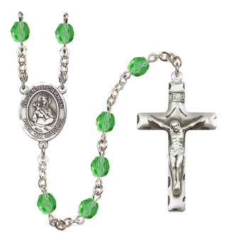 Silver-Plated 6mm Virgen del Carmen Rosary