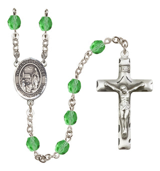 Silver-Plated 6mm Virgen de Lourdes  Engraved Catholic Rosaries