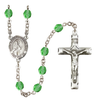 Silver-Plated 6mm Saint Anthony Mary Claret  Engraved Catholic Rosaries