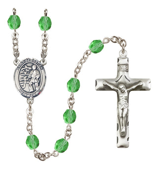 Silver-Plated 6mm Saint Sebastian/Karate Rosary