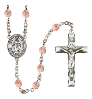 Silver-Plated 6mm Virgen Milagrosa Rosary