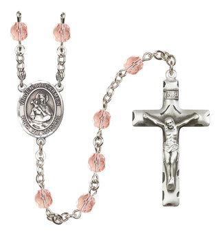 Silver-Plated 6mm Virgen del Carmen Rosary