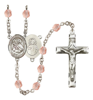 Silver-Plated 6mm Our Lady of Mount Carmel Rosary