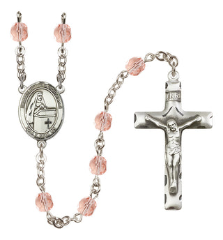 Silver-Plated 6mm Blessed Emilee Doultremont  Engraved Catholic Rosaries