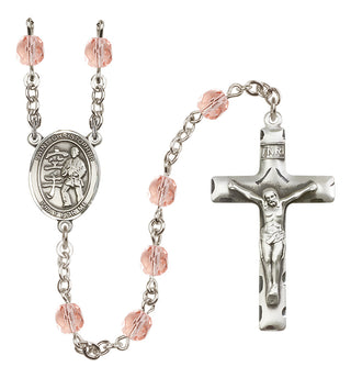 Silver-Plated 6mm Saint Christopher / Karate Rosary