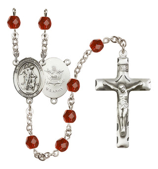Silver-Plated 6mm Guardian Angel / Army Rosary