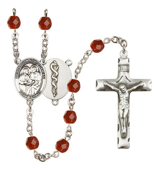 Silver-Plated 6mm Saints Cosmas & Damian / Doctors Rosary