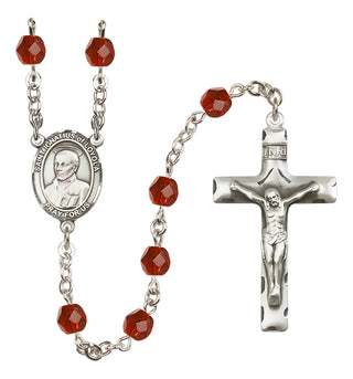 Silver-Plated 6mm Saint Ignatius of Loyola  Engraved Catholic Rosaries