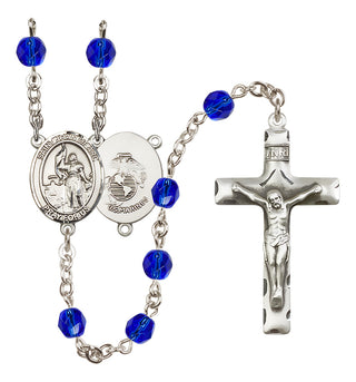 Silver-Plated 6mm Saint Joan of Arc / Marines Rosary