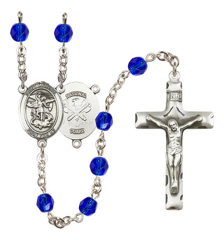 Silver-Plated 6mm Saint Michael / Nat'l Guard Rosary