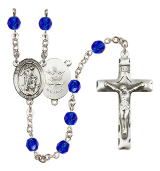 Silver-Plated 6mm Guardian Angel / Army Rosary
