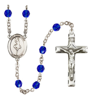 Silver-Plated 6mm Saint Sebastian/Dance Rosary