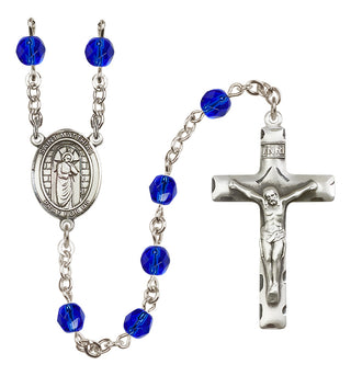 Silver-Plated 6mm Saint Matthias the Apostle  Engraved Catholic Rosaries