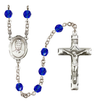 Silver-Plated 6mm Saint Josephine Bakhita  Engraved Catholic Rosaries