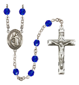 Silver-Plated 6mm Saint Raymond of Penafort  Engraved Catholic Rosaries
