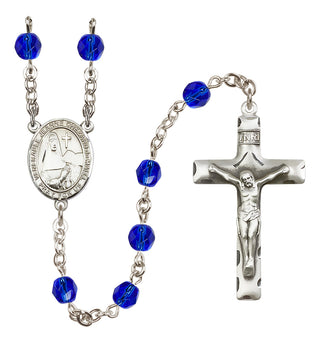 Silver-Plated 6mm Saint Jeanne Chezard de Matel  Engraved Catholic Rosaries