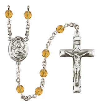 Silver-Plated 6mm Saint John the Apostle  Engraved Catholic Rosaries