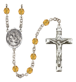 Silver-Plated 6mm San Ramon Nonato  Engraved Catholic Rosaries