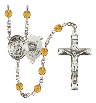 Silver-Plated 6mm Guardian Angel/Coast Guard Rosary