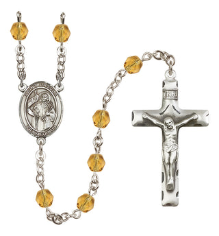 Silver-Plated 6mm Saint Ursula  Engraved Catholic Rosaries