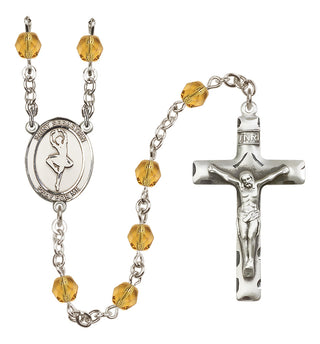 Silver-Plated 6mm Saint Sebastian/Dance Rosary