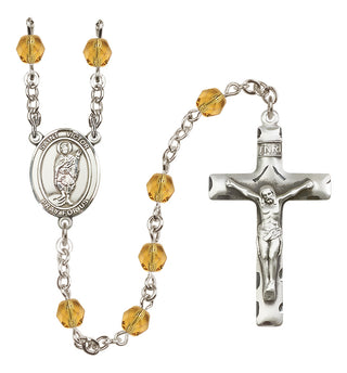 Silver-Plated 6mm Saint Victor of Marseilles  Engraved Catholic Rosaries