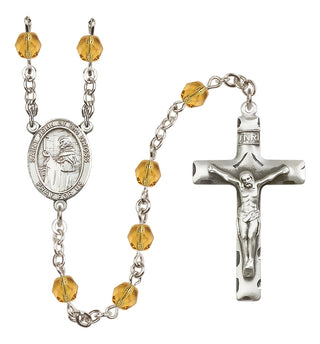 Silver-Plated 6mm Saint John of the Cross  Engraved Catholic Rosaries