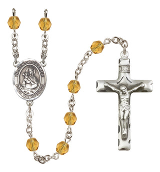 Silver-Plated 6mm Virgen del Carmen Rosary