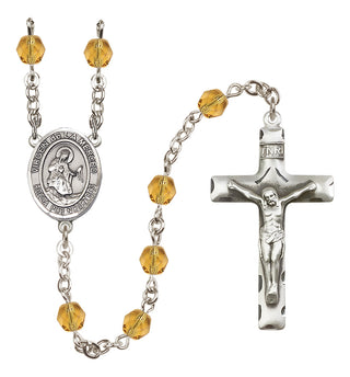 Silver-Plated 6mm Virgen de la Merced  Engraved Catholic Rosaries