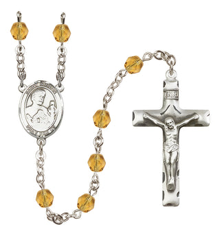 Silver-Plated 6mm Saint Kieran  Engraved Catholic Rosaries