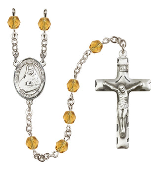 Silver-Plated 6mm Saint Rose Philippine Duchesne  Engraved Catholic Rosaries