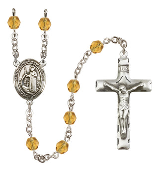 Silver-Plated 6mm Saint Raymond of Penafort  Engraved Catholic Rosaries
