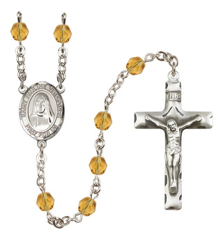 Silver-Plated 6mm Saint Pauline Visintainer  Engraved Catholic Rosaries