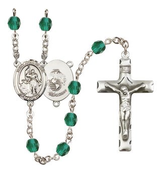Silver-Plated 6mm Saint Joan of Arc / Marines Rosary