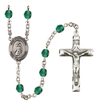 Silver-Plated 6mm San Peregrino  Engraved Catholic Rosaries