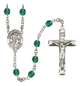 Silver-Plated 6mm Angel de la Guardia  Engraved Catholic Rosaries