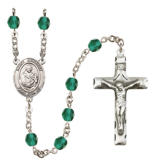 Silver-Plated 6mm Saint Norbert of Xanten  Engraved Catholic Rosaries