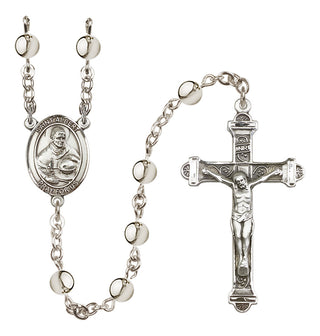 Silver Plated 6mm Saint Albert the Great Rosary