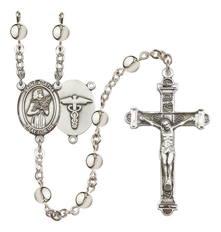 Silver-Plated 6mm Saint Agatha / Nurse Rosary