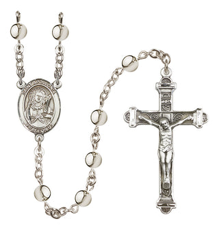 Silver-Plated 6mm Saint Apollonia  Engraved Catholic Rosaries