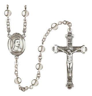 Silver Plated 6mm Saint Elizabeth of Hungary Rosary