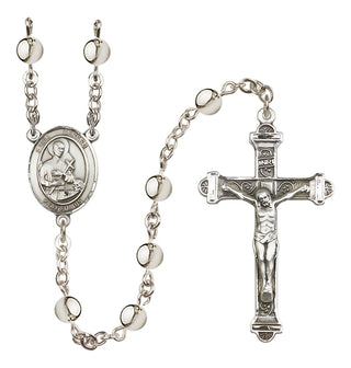 Silver Plated 6mm Saint Gerard Majella Rosary