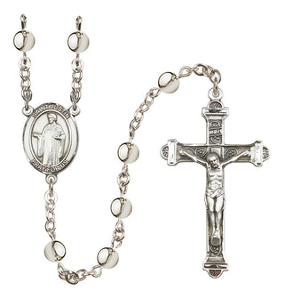 Silver Plated 6mm Saint Justin Rosary