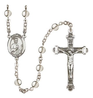 Silver Plated 6mm Saint Jude Thaddeus Rosary