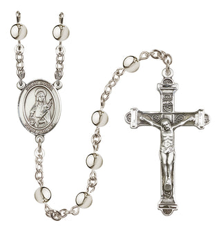Silver Plated 6mm Saint Lucia of Syracuse Rosary